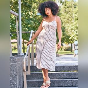 Eloquii Bustier Striped Dress SZ20